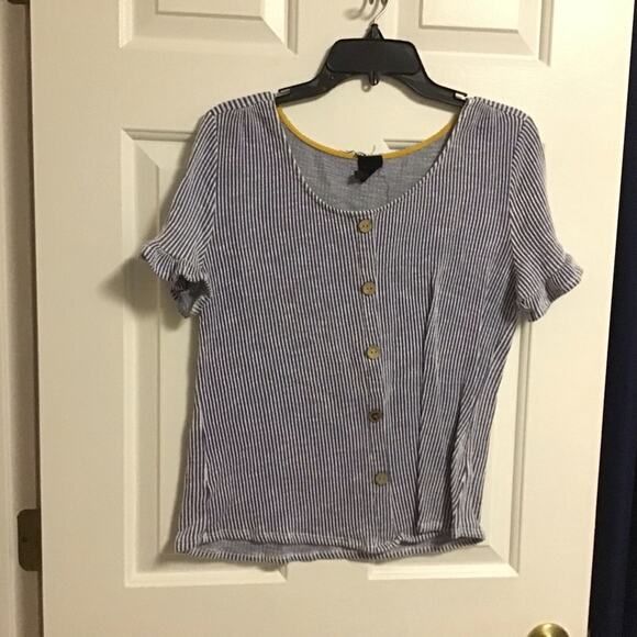 W5 Blue Striped Blouse - Picture 1 of 3